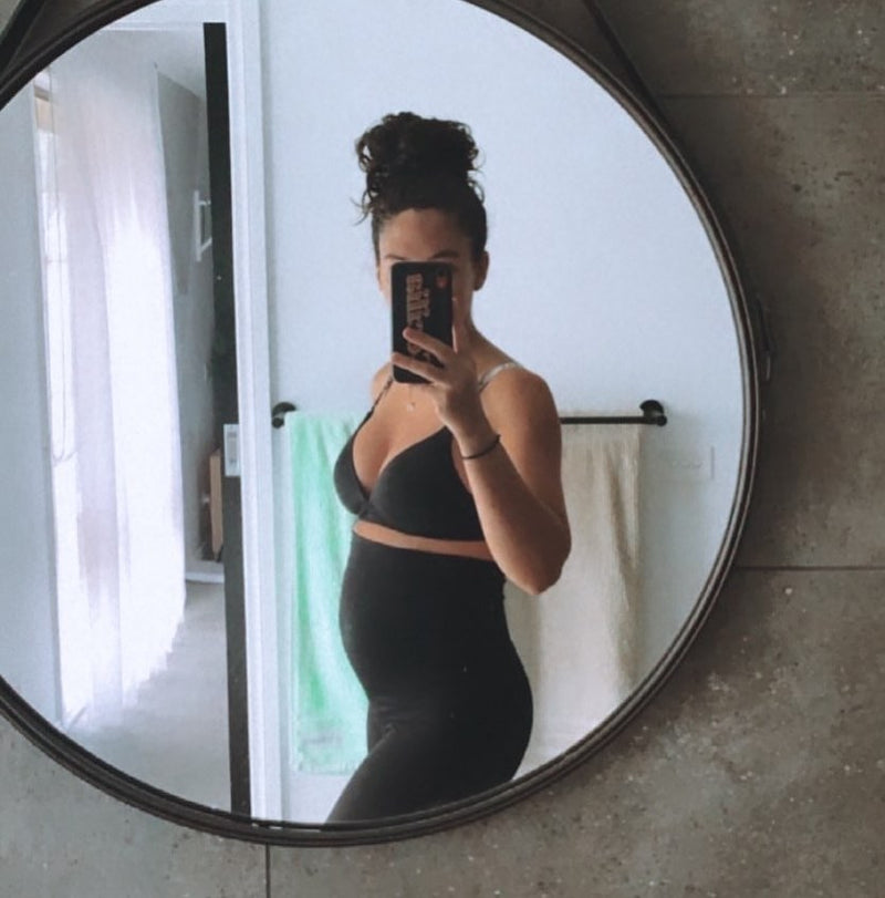 7/8 Pocket Maternity Leggings - Black