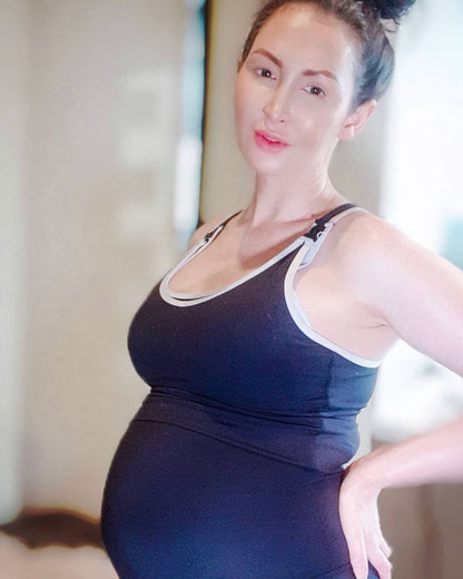 7/8 Pocket Maternity Leggings - Black