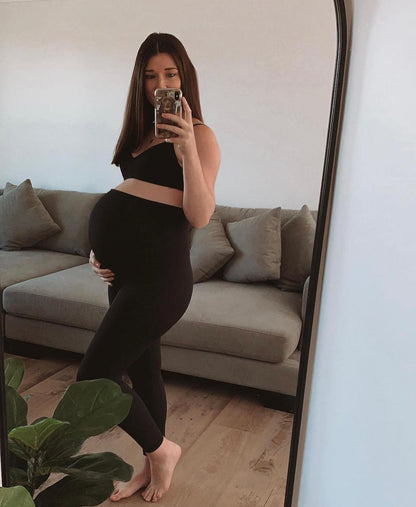 7/8 Maternity Leggings - Black