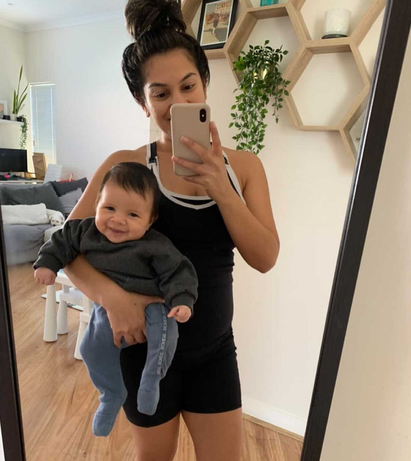 Emama Black Long Line Nursing Crop