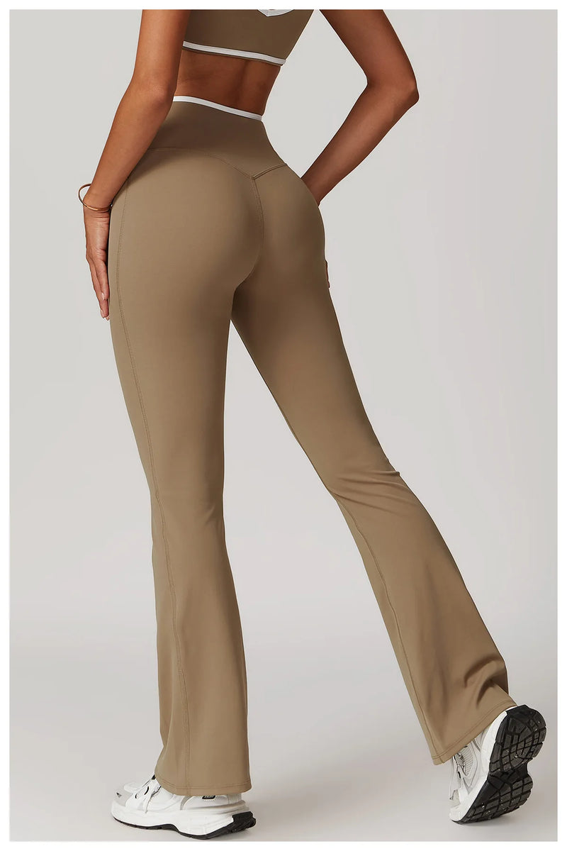 Cross Waist Flare Legggings