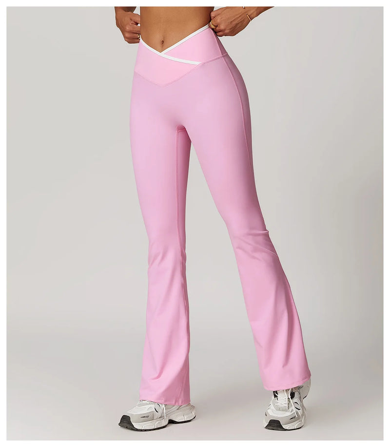 Cross Waist Flare Legggings