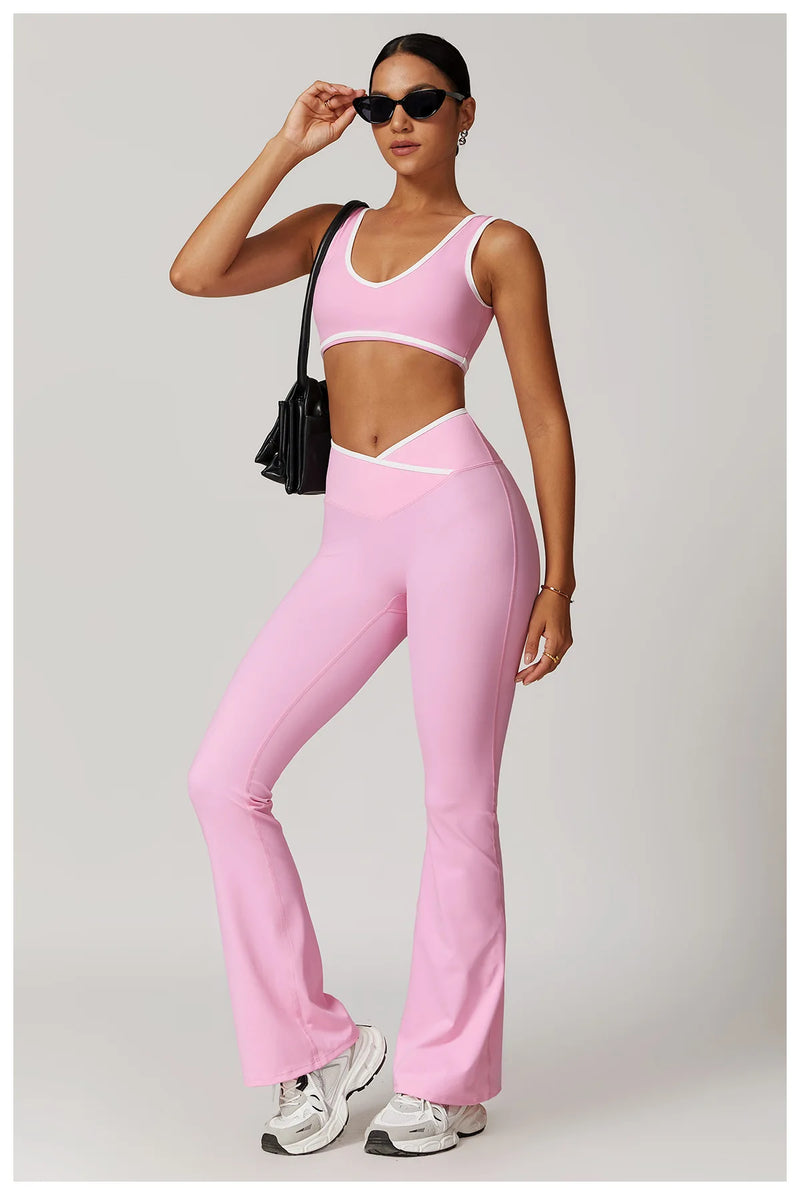 Cross Waist Flare Legggings