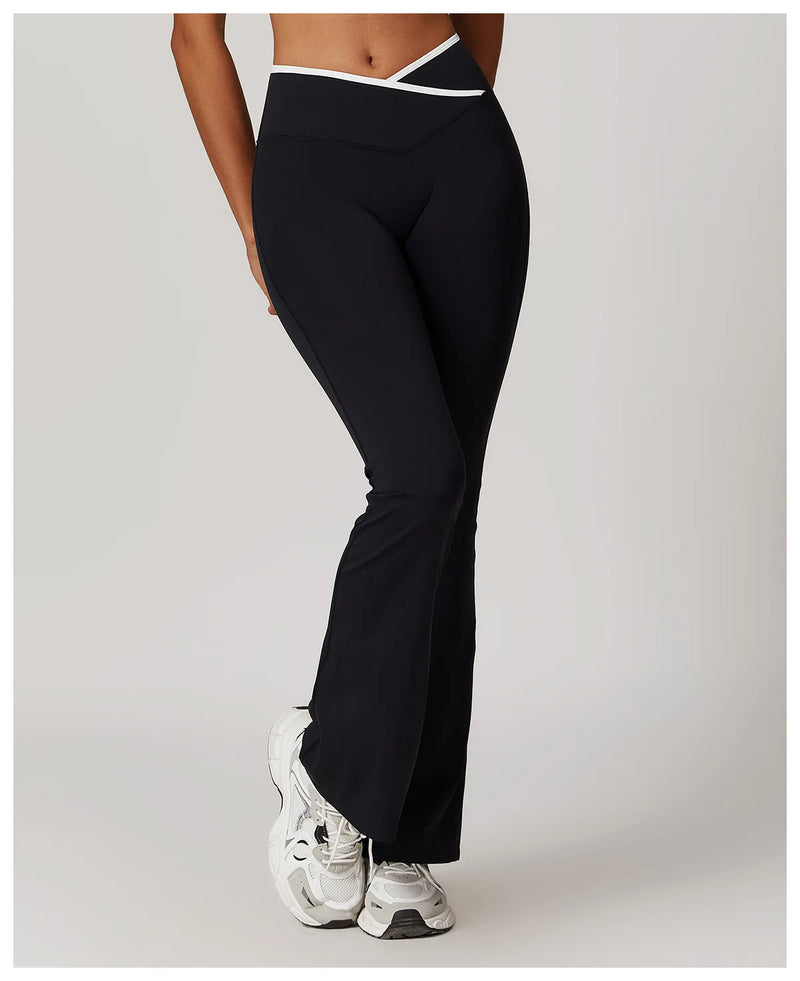 Cross Waist Flare Legggings
