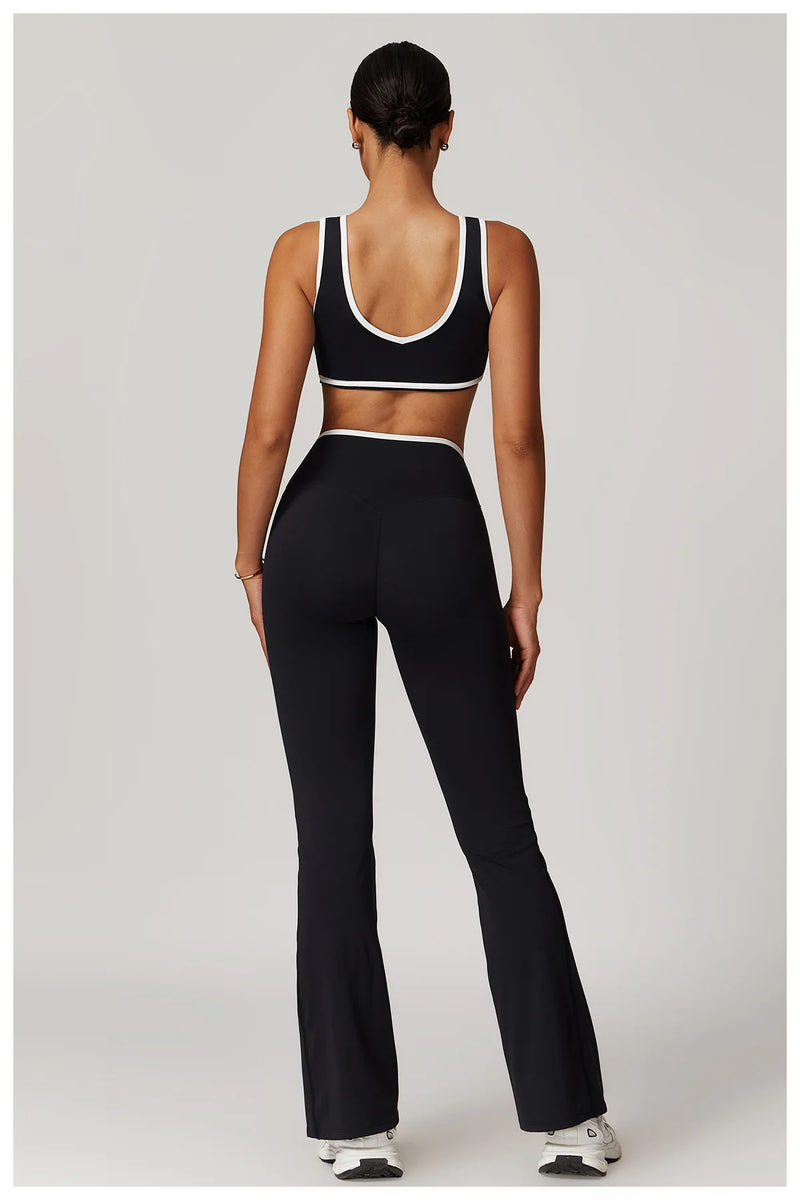 Cross Waist Flare Legggings