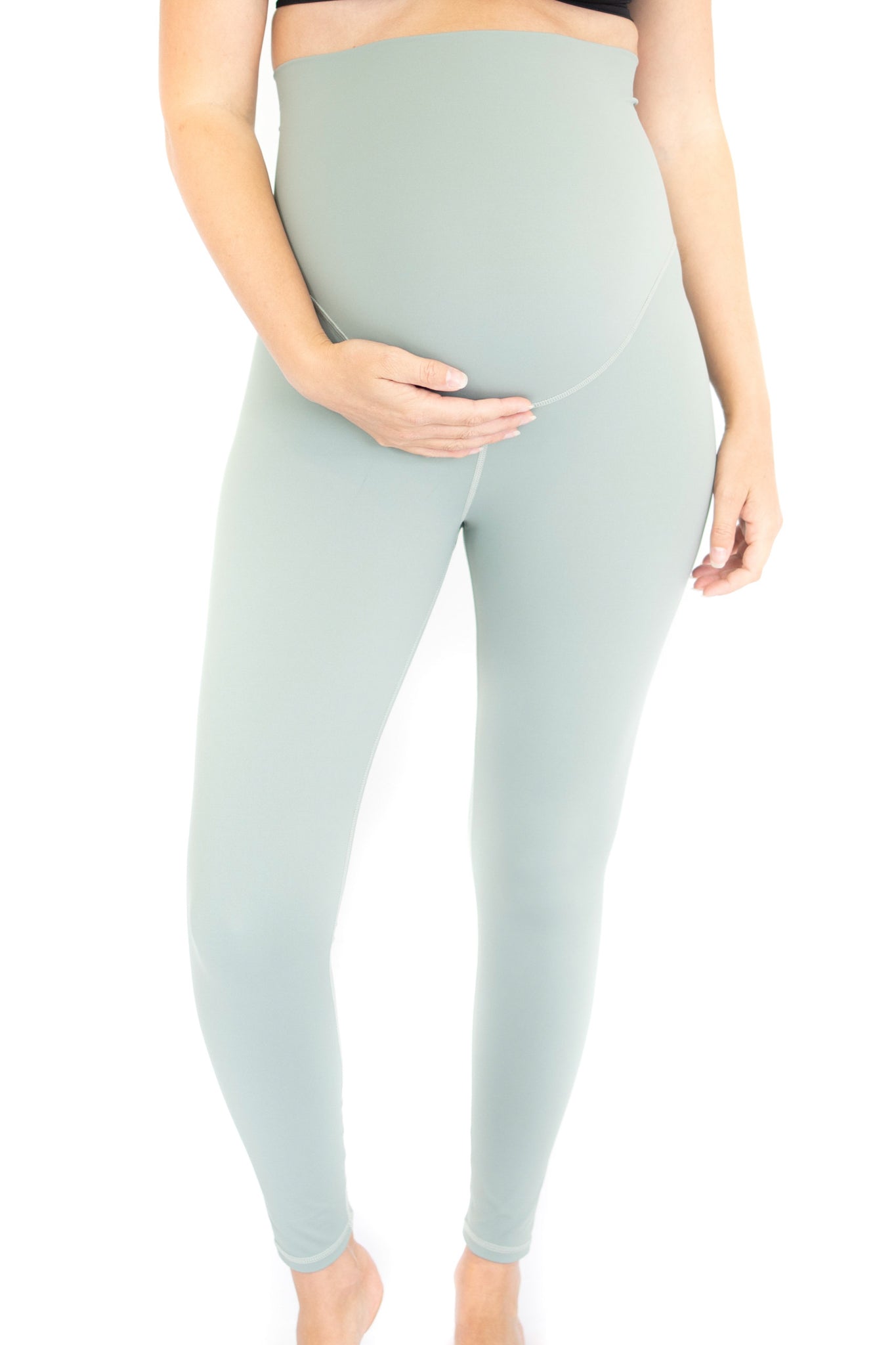 Emama Maternity Leggings - Spearmint - Full Length-FINAL SALE ONLY